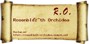 Rosenblüth Orchidea névjegykártya